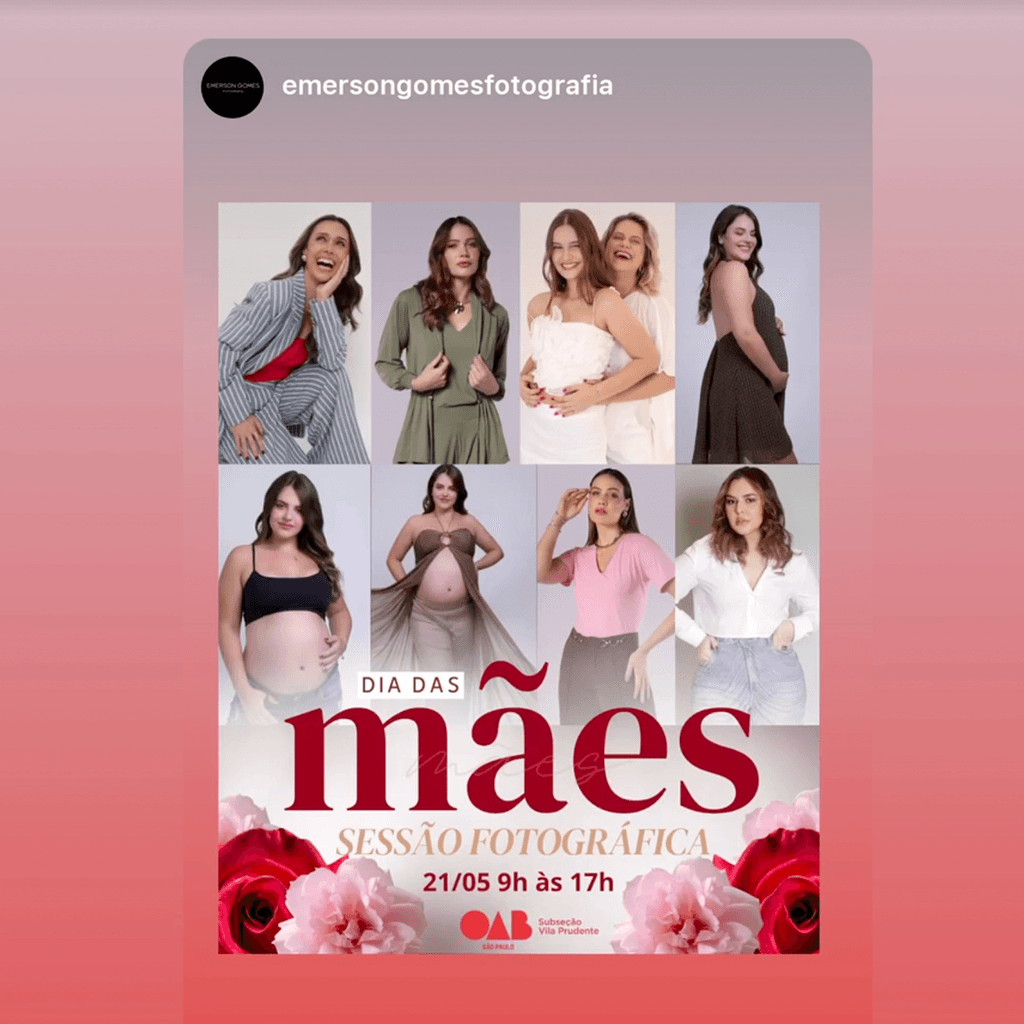 Sessão Fotográfica: Dia das Mães