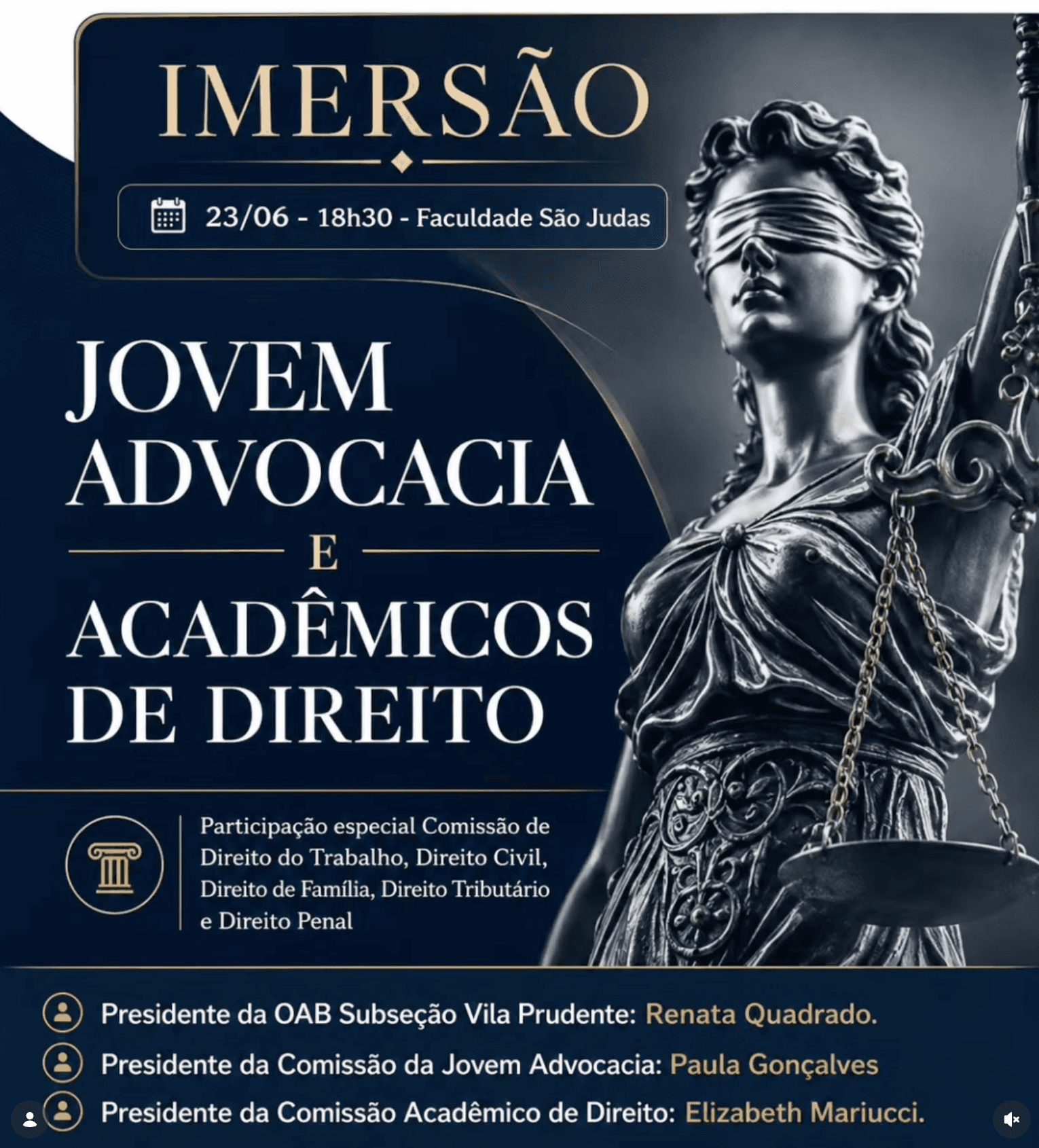 Imersão Jovem Advocacia e Acadêmicos de Direito