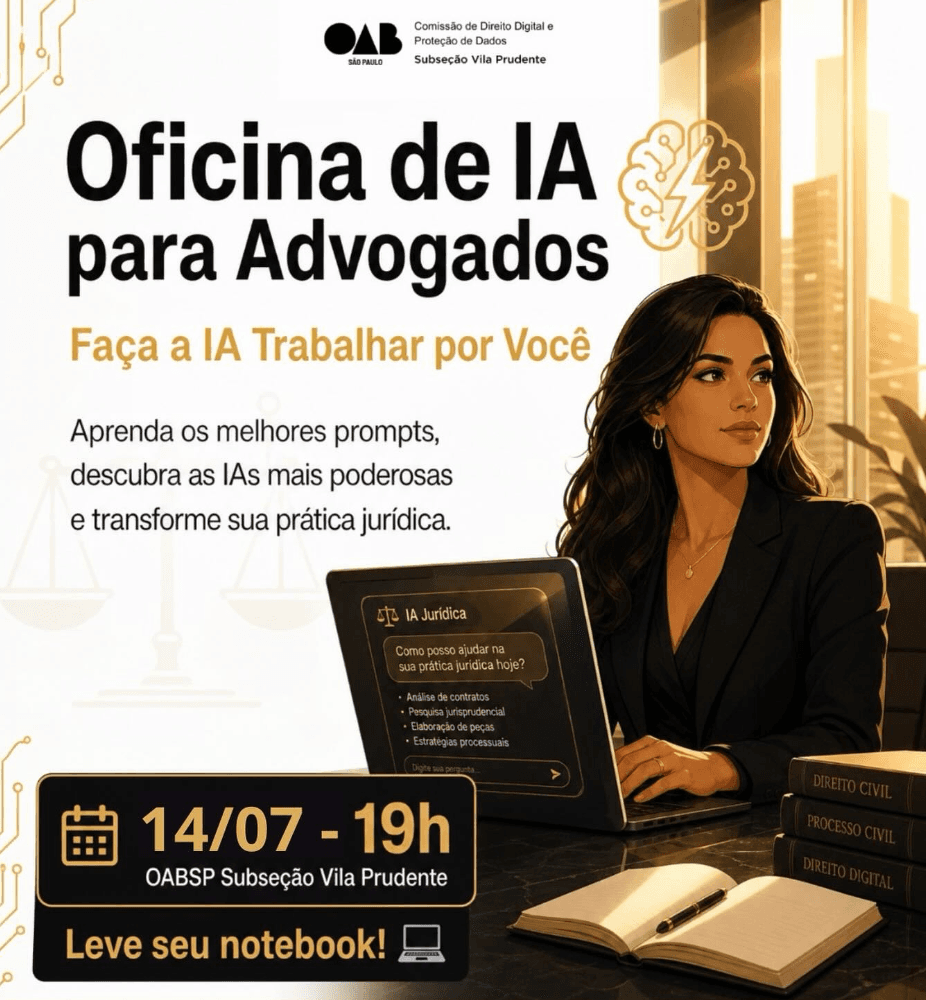 Oficina de IA para Advogados [ INSCRIÇÕES ENCERRADAS ]