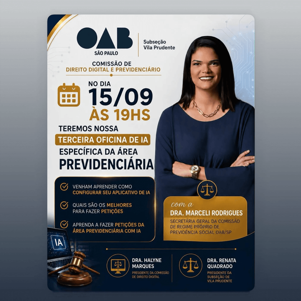 3ª Oficina de IA: Área Previdenciária